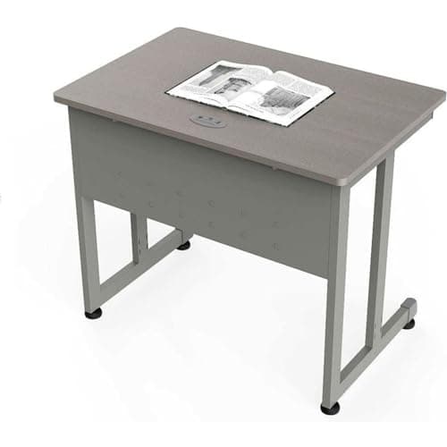 Linea Italia Linea Italia 36″ x 24″ Metal Computer Desk with Wood Top
