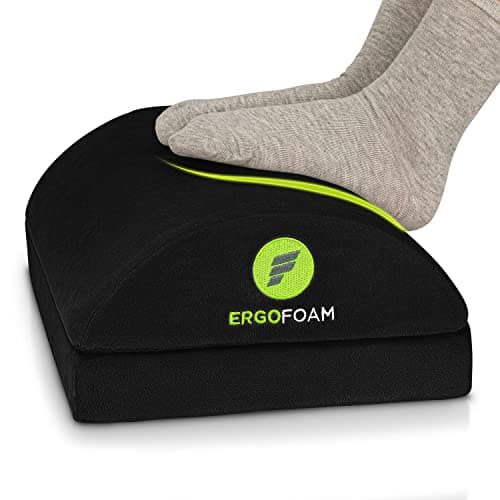 ErgoFoam ErgoFoam Foot Rest for Under Desk at Work, Adjustable (Velvet)