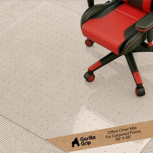 GORILLA GRIP GORILLA GRIP Slip Resistant Clear Office Chair Mat for Carpet (36″ x 48″)