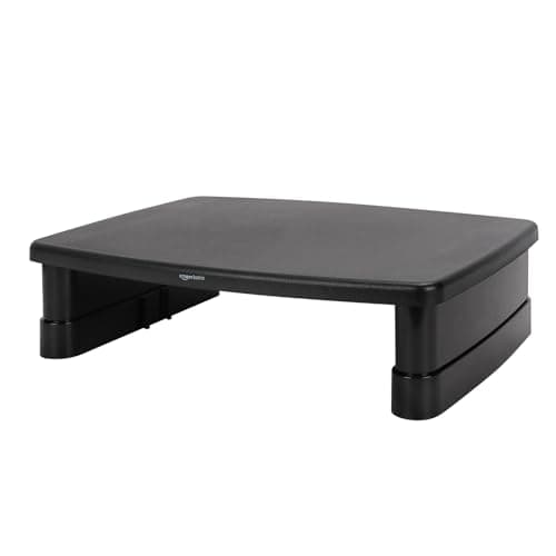 Amazon Basics Amazon Basics Height Adjustable Monitor Stand Riser, 3-Level Stackable Design