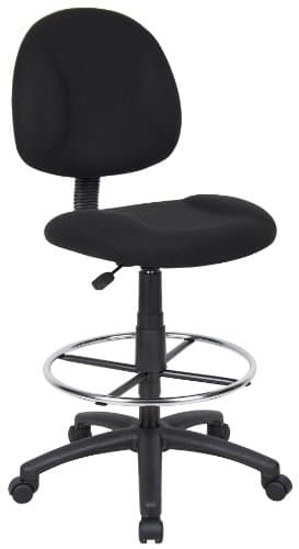 Boss Office Products Boss Office Products B1615-BK Ergonomic Works Drafting Chair Without Arms