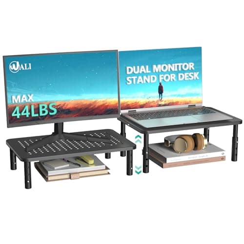 WALI WALI Computer Monitor Stand, 3 Height Adjustable (STT003)